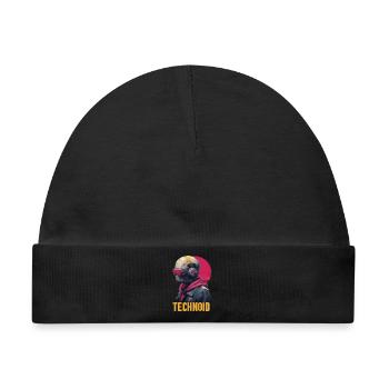 Technoid Neon Helm - Baby Premium Organic Mütze - Schwarz - Vorne