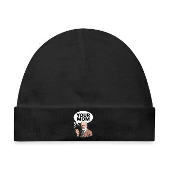 Deine Mutter – lustiges Sigmund Freud T-Shirt - Baby Premium Organic Mütze - Schwarz - Vorne