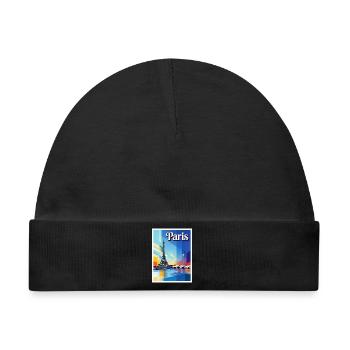 Pariser Prisma-Eiffel - Baby Premium Organic Mütze - Schwarz - Vorne
