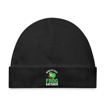 Laubfrosch Frosch - Baby Premium Organic Mütze - Schwarz - Vorne