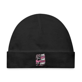Raton Laveur Danseur Tutu Rose Humour Fun - Baby Premium Organic Mütze - Schwarz - Vorne