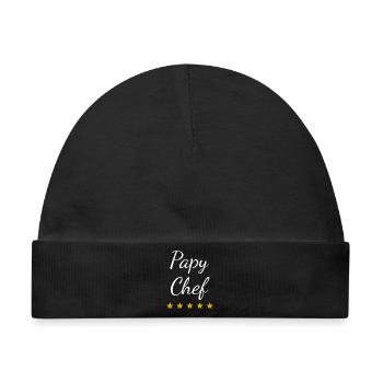 Opa Chef Stars - Baby Premium Organic Mütze - Schwarz - Vorne