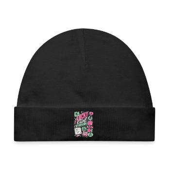 Lucky Girl Syndrome Motivation Design - Baby Premium Organic Mütze - Schwarz - Vorne