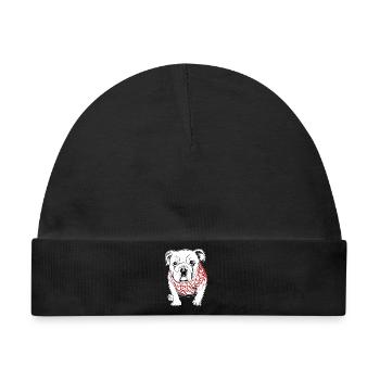 Bulldog puppy  - Baby Premium Organic Mütze - Schwarz - Vorne
