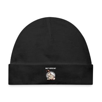 Don't Bother Me Hase Hasen langohr Klopfer Rammler - Baby Premium Organic Mütze - Schwarz - Vorne