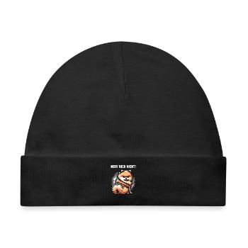 Nerv Mich Nicht Zwergspitz Zwergspitze Spitzhund  - Baby Premium Organic Mütze - Schwarz - Vorne