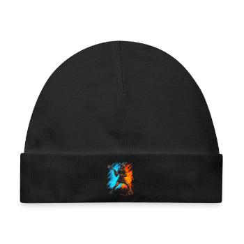 Lacrosse Spieler Damen Lacrosse Mädchen Kinder - Baby Premium Organic Mütze - Schwarz - Vorne