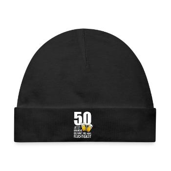 50 Geburtstag Bier Männer Lustiger Spruch - Baby Premium Organic Mütze - Schwarz - Vorne