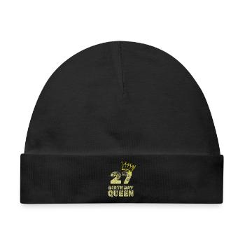 Geburtstag 27 - Baby Premium Organic Mütze - Schwarz - Vorne