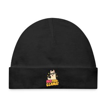 No Prob-Llama – Daumen hoch und Funkelsterne - Baby Premium Organic Mütze - Schwarz - Vorne