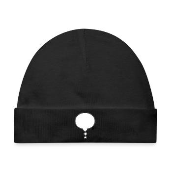 Denkblase Design - Baby Premium Organic Mütze - Schwarz - Vorne