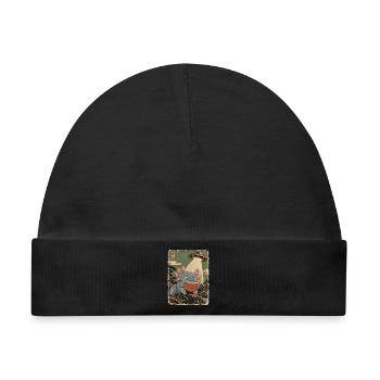 Vintage Japanese Axolotl Buchliebhaber UFO Alien - Baby Premium Organic Mütze - Schwarz - Vorne