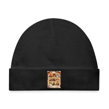 Weihnachts-Kuriositätenschrank - Baby Premium Organic Mütze - Schwarz - Vorne