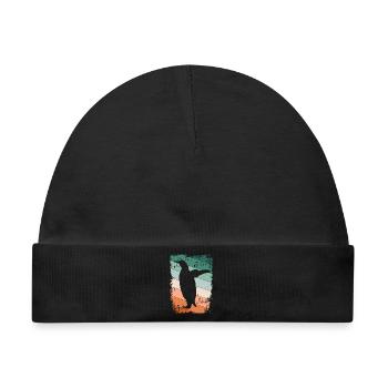 Pinguin Pinguine - Baby Premium Organic Mütze - Schwarz - Vorne