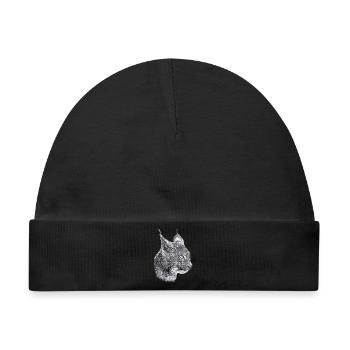 Luchs Katze Freiheit wild cat katze - Baby Premium Organic Mütze - Schwarz - Vorne