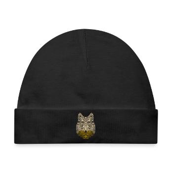 Tier Wildnis Löwe - Baby Premium Organic Mütze - Schwarz - Vorne