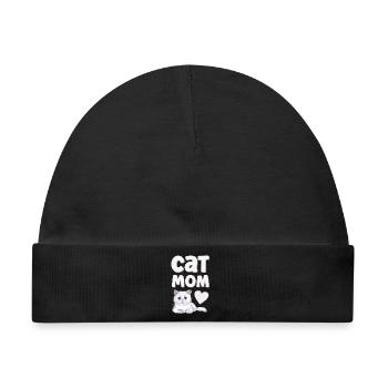 Katze Katzen - Baby Premium Organic Mütze - Schwarz - Vorne