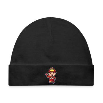 Freiwillige Feuerwehr Feuerlöscher Feuerwehrhelm - Baby Premium Organic Mütze - Schwarz - Vorne