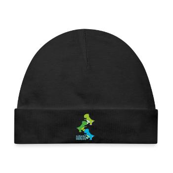 dinos dancing - Baby Premium Organic Mütze - Schwarz - Vorne