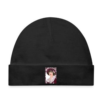 Lady Noir Portrait (Rot) - Baby Premium Organic Mütze - Schwarz - Vorne