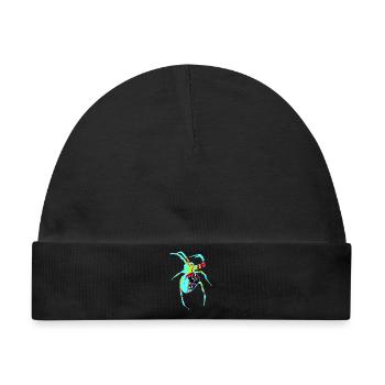 Spinne in Neonfarben - Baby Premium Organic Mütze - Schwarz - Vorne