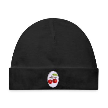 Cherry Girl Vintagelook - Baby Premium Organic Mütze - Schwarz - Vorne