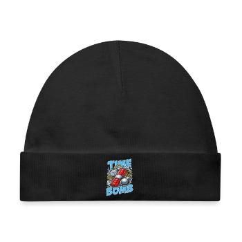 Time Bomb – Explosives Streetwear-Design - Baby Premium Organic Mütze - Schwarz - Vorne