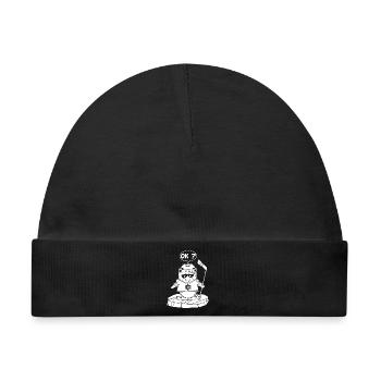 Weißer Sportpinguin - Baby Premium Organic Mütze - Schwarz - Vorne