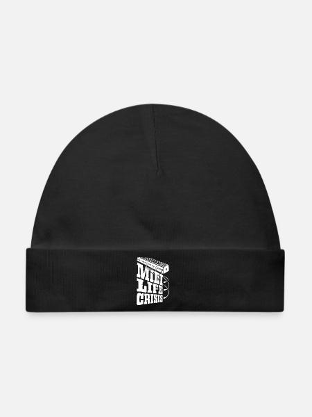 midi-life-crisis-w - Baby Premium Organic Mütze - Schwarz