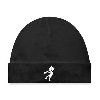 Kokopelli – Fruchtbarkeit & Regen Tribal-Gott - Baby Premium Organic Mütze - Schwarz - Vorne