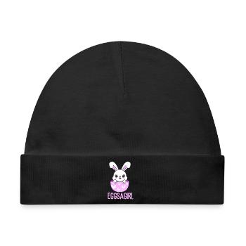 Werdende Mutter Ostern Gender Reveal - Baby Premium Organic Mütze - Schwarz - Vorne