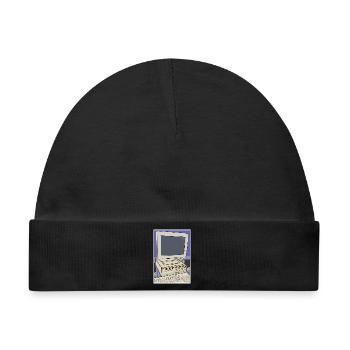 Retro-Computer-Desktop-Einrichtung - Baby Premium Organic Mütze - Schwarz - Vorne