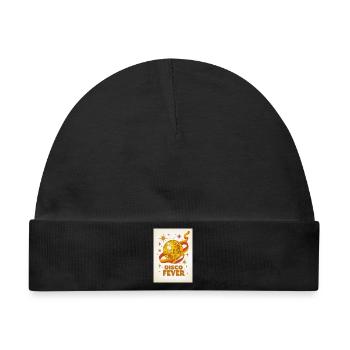 Goldene Discokugel glänzt im Glamour der 70er Jahre - Baby Premium Organic Mütze - Schwarz - Vorne