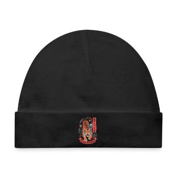 Kein Risiko Keine Belohnung Tiger-Samurai-Design - Baby Premium Organic Mütze - Schwarz - Vorne