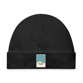 Sunlit Summit Lounge - Baby Premium Organic Mütze - Schwarz - Vorne