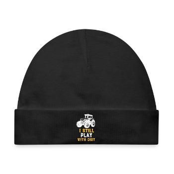 Traktor & Dreck - Baby Premium Organic Mütze - Schwarz - Vorne