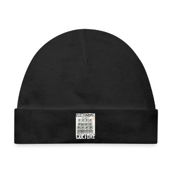 Soundsystem Culture Skizze - Baby Premium Organic Mütze - Schwarz - Vorne