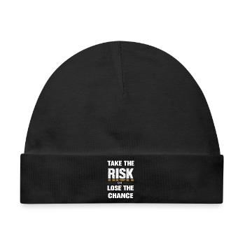 take the risk or lose the chance vintage design  - Baby Premium Organic Mütze - Schwarz - Vorne