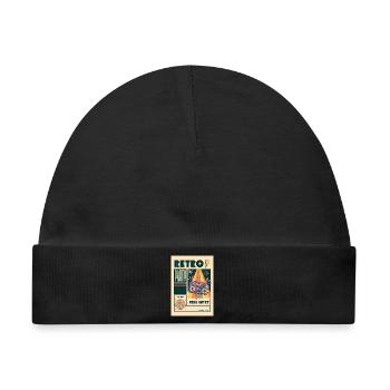 Retro-Party-Boombox-Neon - Baby Premium Organic Mütze - Schwarz - Vorne