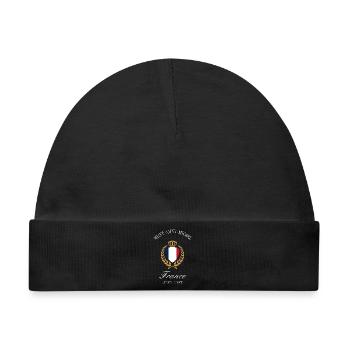 Mont-Saint-Michel Frankreich Wappen Reise Souvenir - Baby Premium Organic Mütze - Schwarz - Vorne