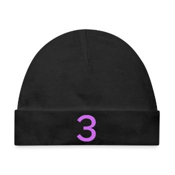 3 - Baby Premium Organic Mütze - Schwarz - Vorne