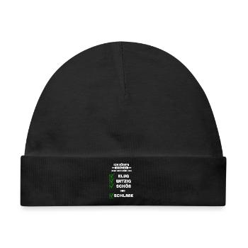 abnehmen witziger spruch - Baby Premium Organic Mütze - Schwarz - Vorne