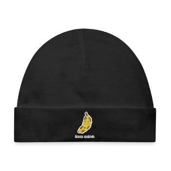 innen matsch – Banane Meme - Baby Premium Organic Mütze - Schwarz - Vorne