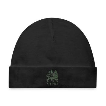 Lion of Judah Jah Rastafari Rasta Reggae Roots - Baby Premium Organic Mütze - Schwarz - Vorne
