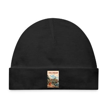 Erleben Sie das Küstendorf Volendam, Niederlande - Baby Premium Organic Mütze - Schwarz - Vorne