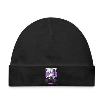 Gravity Hates My Skates – Rollschuhe - Baby Premium Organic Mütze - Schwarz - Vorne