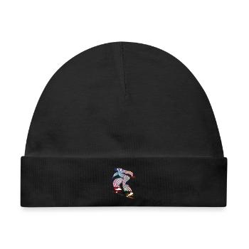 Skateboarder - Baby Premium Organic Mütze - Schwarz - Vorne