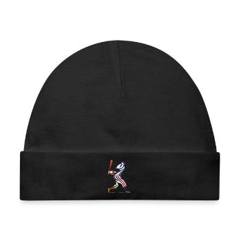 Farbenfroher Baseballspieler - Baby Premium Organic Mütze - Schwarz - Vorne