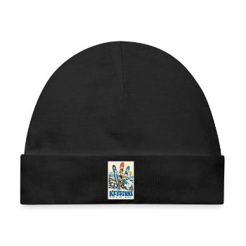 Entdecken Sie Keystone in Colorado Retro Mountain Escape - Baby Premium Organic Mütze - Schwarz - Vorne