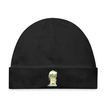 nostalgischer Retro Kaugummi Automat-Graffiti Stil - Baby Premium Organic Mütze - Schwarz - Vorne